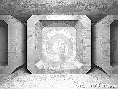 Abstract geometric concrete architecture background Cartoon Illustration