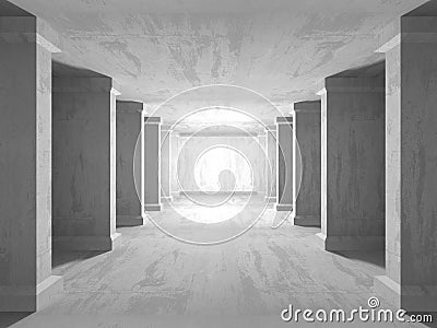 Abstract geometric concrete architecture background Cartoon Illustration