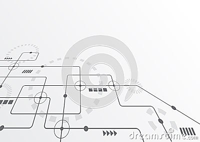 Abstract geometric connect lines and dots.Simple technology graphic background.Illustration Vector design Network and Connection Stock Photo