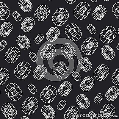 Abstract geometric construction seamless pattern Vector Illustration