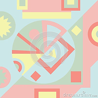 Abstract geometric cover. Vintage cover. Shapes compositions. Trendy minimalistic flat vector design. Vector Illustration