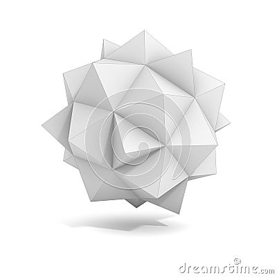 Abstract geometric 3d object, more polyhedron variations in this set Cartoon Illustration