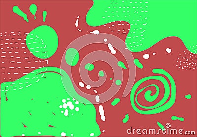 Abstract geometric doodle background with retro handdrawn cartoon style Vector Illustration