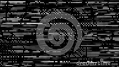 Abstract geometric dots background. Abstract gradient halftone. Computer glitch. 3D rendering Stock Photo