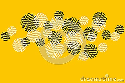 Abstract geometric dynamic pattern with round elements. Vector Illustration