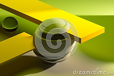 Abstract geometric figures for product presentation. Abstract minimalistic composition for advertising and presentation Stock Photo