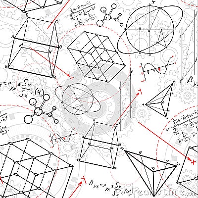 Abstract geometric figures on white background Stock Photo