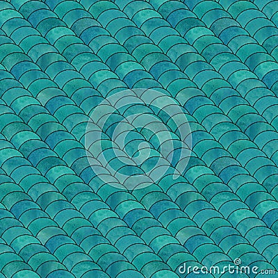 Abstract geometric fish scale wave japanese seamless pattern Stock Photo