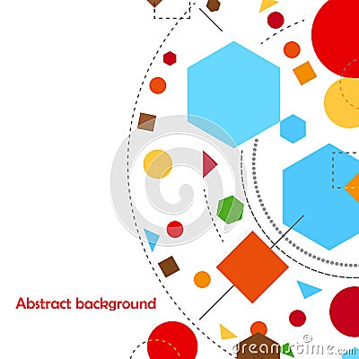 Abstract geometric forms background constructivism vector illustration Vector Illustration