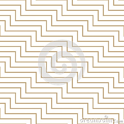 Abstract geometric golden minimal graphic design print lines pattern Vector Illustration