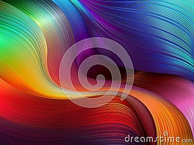 Abstract geometric gradient background of dynamic shapes of moving fluid flows Vector Illustration
