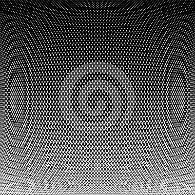 Abstract geometric halftone pattern in 3D convex spherical shape Vector Illustration