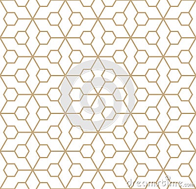 Abstract geometric hexagon minimal seamless pattern Vector Illustration