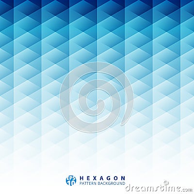 Abstract geometric hexagon pattern blue background, Creative design templates Vector Illustration