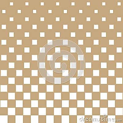 Abstract geometric hipster fashion halftone gold square pattern Vector Illustration