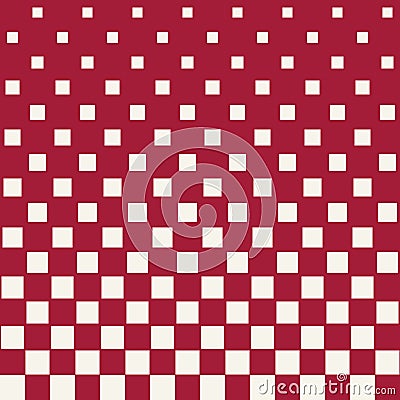 Abstract geometric hipster fashion halftone red square pattern Vector Illustration