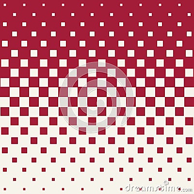 Abstract geometric hipster fashion halftone red square pattern Vector Illustration