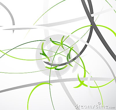 Abstract geometric illustration with random dynamic lines. Abstract digital art. Vector Illustration