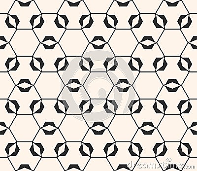Abstract geometric linear texture with hexagonal lattice, grid, mesh, lathing. Vector Illustration