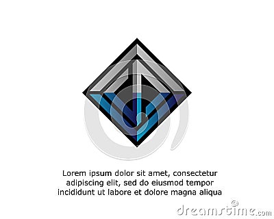 abstract geometric logo icon for business Vector Illustration