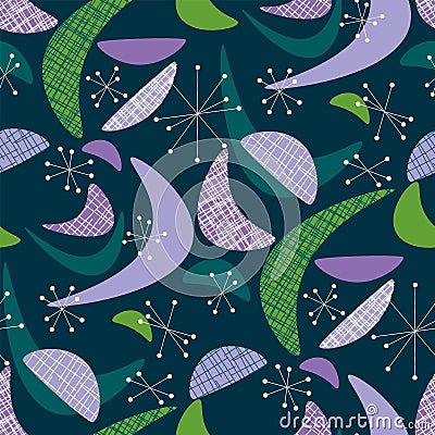 Abstract geometric in midcentury modern pattern Vector Illustration