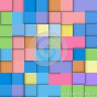 Abstract geometric mosaic background made of colorful square Vector Illustration