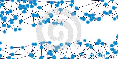 Abstract Geometric Network Background with Interconnected Black Dots and Lines, Minimalistic Polygonal Mesh Structure for Stock Photo