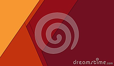 Abstract geometric orange red and yellow material design background Stock Photo