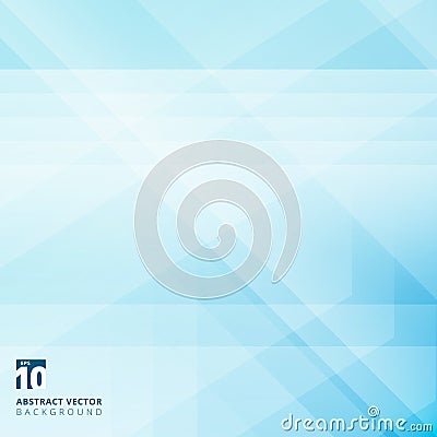 Abstract geometric overlay on blue background with diagonal stripes. Technology and dynamic motion. Vector Illustration