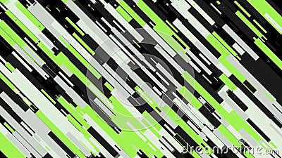 Abstract geometric pattern. Animation. Abstract animation of colorful line patterns moving diagonally on the black Stock Photo