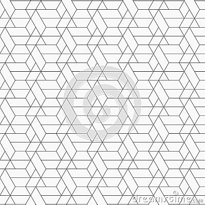 Abstract geometric pattern with crossing thin lines on hexagon shape with light color background. Stylish fractal texture. Vector Illustration