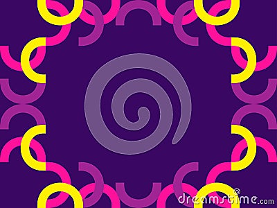 Abstract geometric pattern. Frame in the style of the Bauhaus. Geometrical figures, binding. Vector Vector Illustration