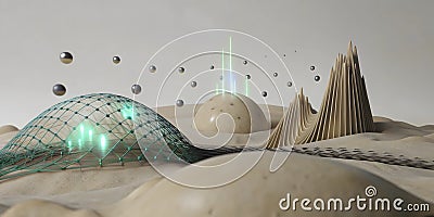 abstract geometric pattern with modern shapes and lines, features an abstract geometric background with a modern and dynamic compo Stock Photo