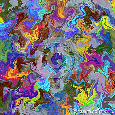 Abstract geometric pattern with random swirl multicolored shapes Swirl painting effect Stock Photo