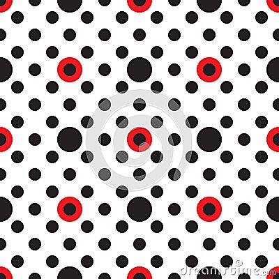 Abstract geometric pattern. A seamless background. Black, red and white texture. Vector Illustration