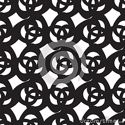 Abstract geometric pattern. A seamless background. Black and white texture. Vector Illustration