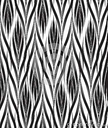 Abstract geometric pattern. Seamless floral black and white ornament. Ornamental stylish background. Abstract curly tile texture Stock Photo