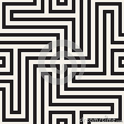 Abstract geometric pattern with stripes, lines. Seamless vector ackground. Black and white lattice texture. Vector Illustration