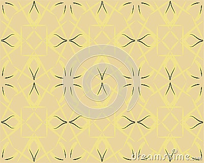 Abstract geometric pattern with stripes, lines. Seamless vector background. White and yellow ornament. Simple lattice graphic Stock Photo