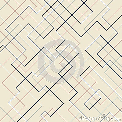 Abstract geometric pattern thin linear square shape and rectangle background. Clean design for fabric wallpaper, cover brochure, Vector Illustration