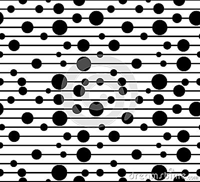 Irregular polka dots seamless pattern. Circle shapes texture background. Stock Photo