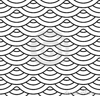 Abstract geometric pattern with wavy lines, stripes. A seamless vector background. Beige and white ornament Vector Illustration