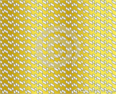 Abstract geometric pattern of white with gray lines on gold gradient colors - Vector illustration. Vector Illustration