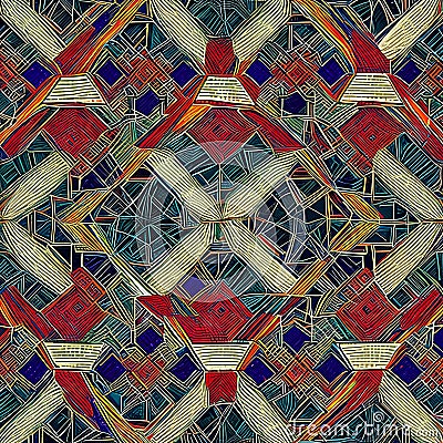 1853 Abstract Geometric Patterns: An artistic and modern background featuring abstract geometric patterns with intricate shapes, Stock Photo