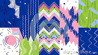 Abstract Geometric Patterns with Vibrant Colors and Modern Design Stock Photo