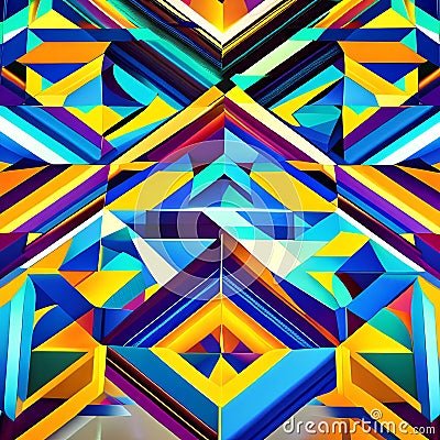 1144 Abstract Geometric Patterns: A vibrant and dynamic background featuring abstract geometric patterns in bold and captivating Stock Photo