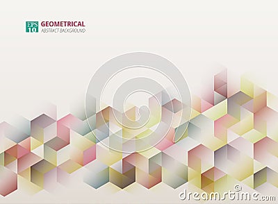 Abstract of geometric pentagon colorful pattern background. Vector Illustration