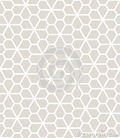Abstract geometric pentagon grid seamless floral pattern Vector Illustration