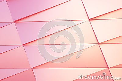 Abstract geometric pink textured background. Wall with lines and triangle shapes Stock Photo