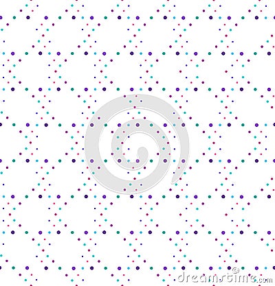 Abstract geometric polka dot seamless vector pattern. Vector Illustration